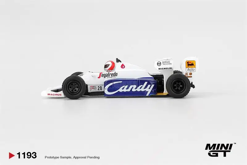 MINI GT 1:64 Toleman TG184 NO.20 Johnny Cecotto 1984 Monaco Grand Prix Die-Cast Car Model Miniature Gifts
