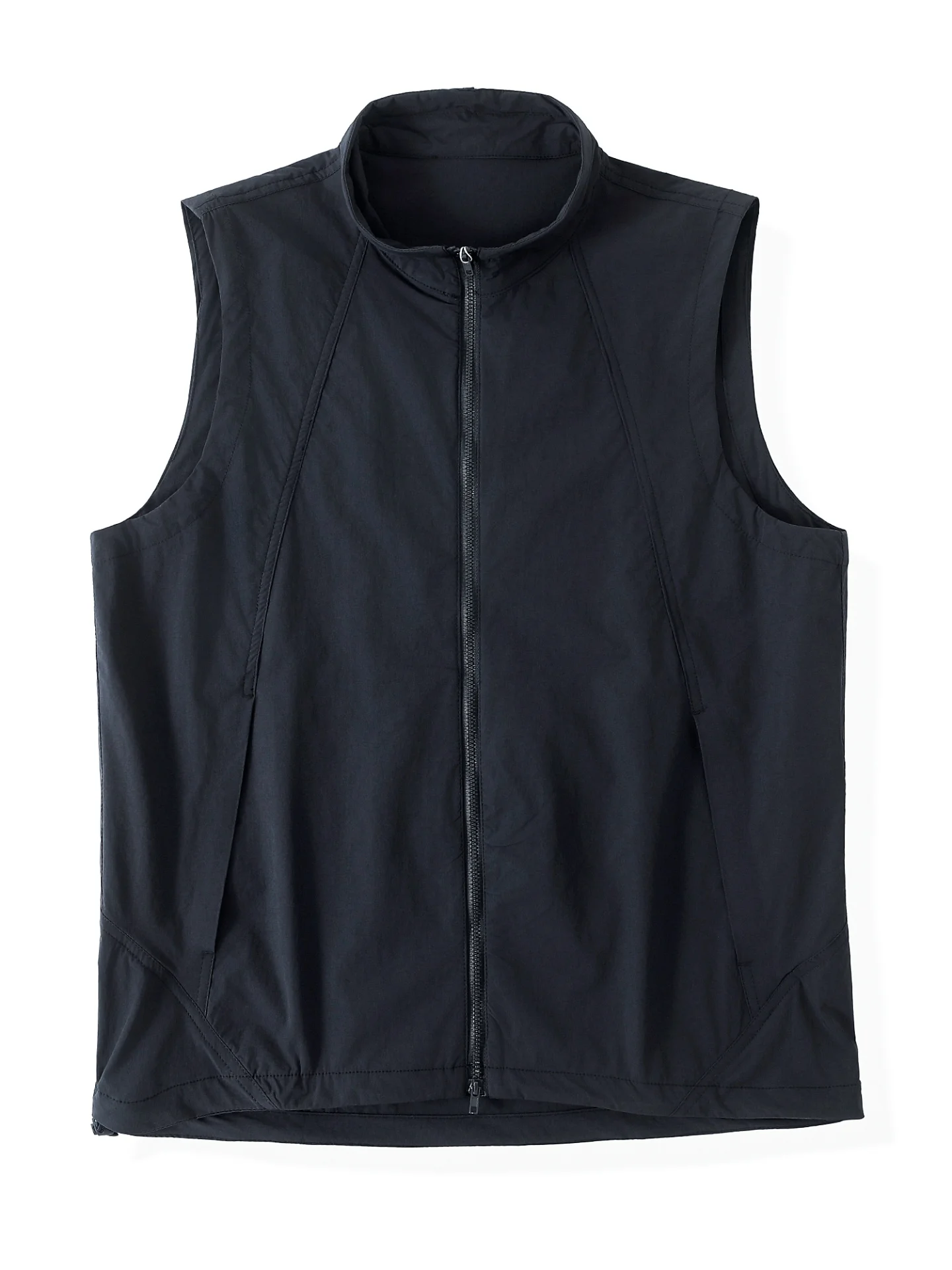 

Quick Dry Outdoor Men's Sporty Collared Vest Jacket Breathable Standard Fit Zipper Closure Casual Style Chinese Made