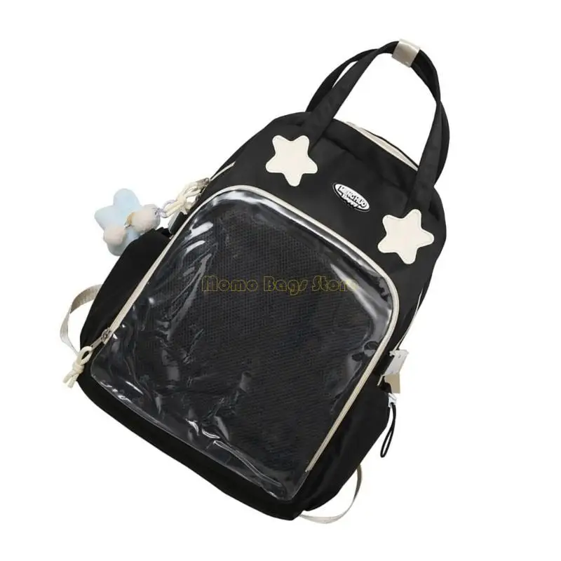 

X90d Ita Bag Multoclose Rackpack Backbody Baged Sagns Sags для аниме -дисплея Прозрачная школьная сумка Daypack
