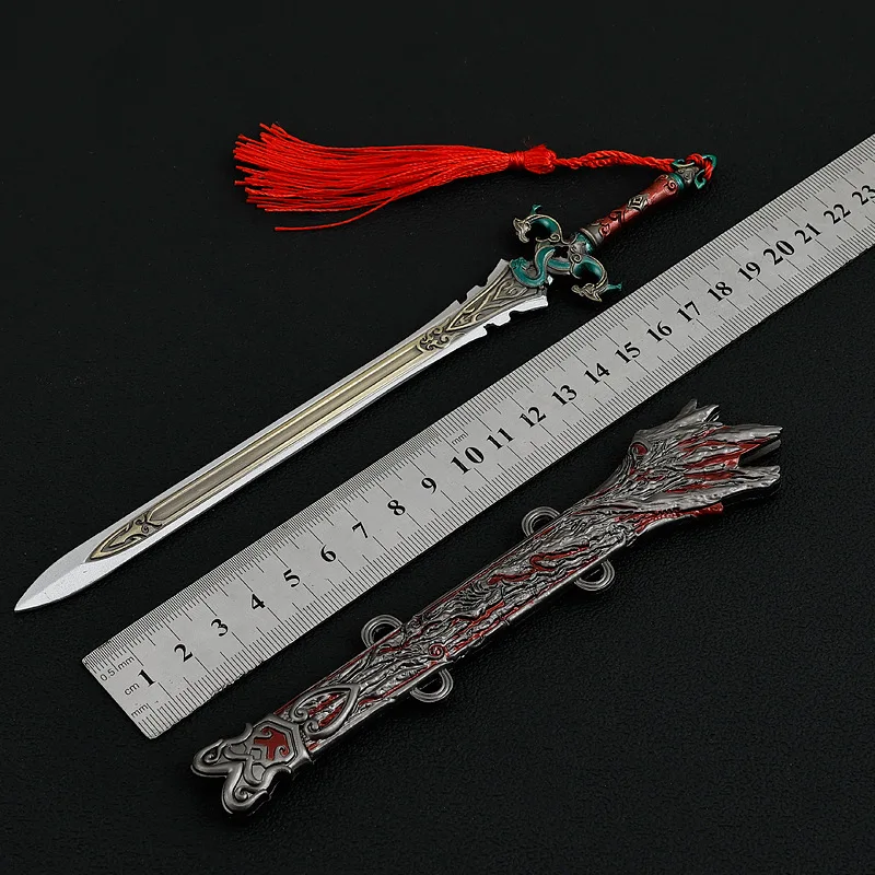 22 cm Naraka: Bladepoint Chixiao Schwert mit Scheide Spielperipherie Samurai Schwert Metall Modell Handwerk Sammlung Spielzeug für Jungen