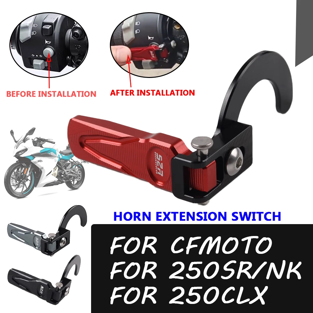 Motorcycle Accessories Horn Switch Extender Extension Button Lever For CFMOTO 250NK 250SR NK250 SR250 SR 250 NK CL-X 250 CLX