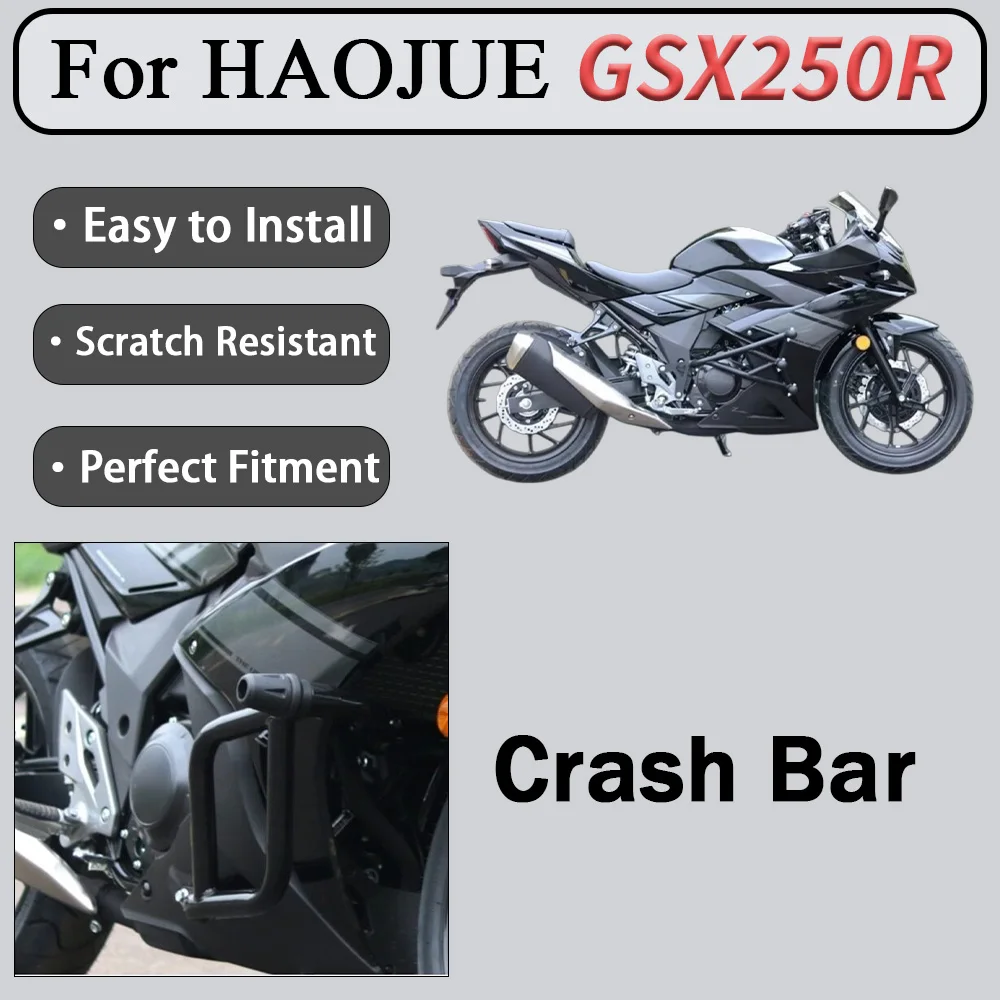 For HAOJUE GSX250R One-Piece Energy-Absorbing Crash Bar Warrior Racing Bumper Seamless Installation with Original Parts
