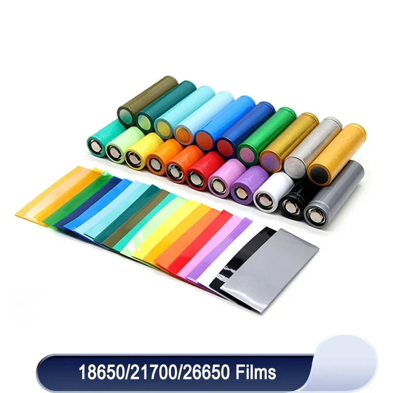 20~300pcs PVC Heat Shrink Tube 18650/21700/26650 Lipo Battery Wrap Precut Insulated Film Cover Lipo Battery Sleeve Casing