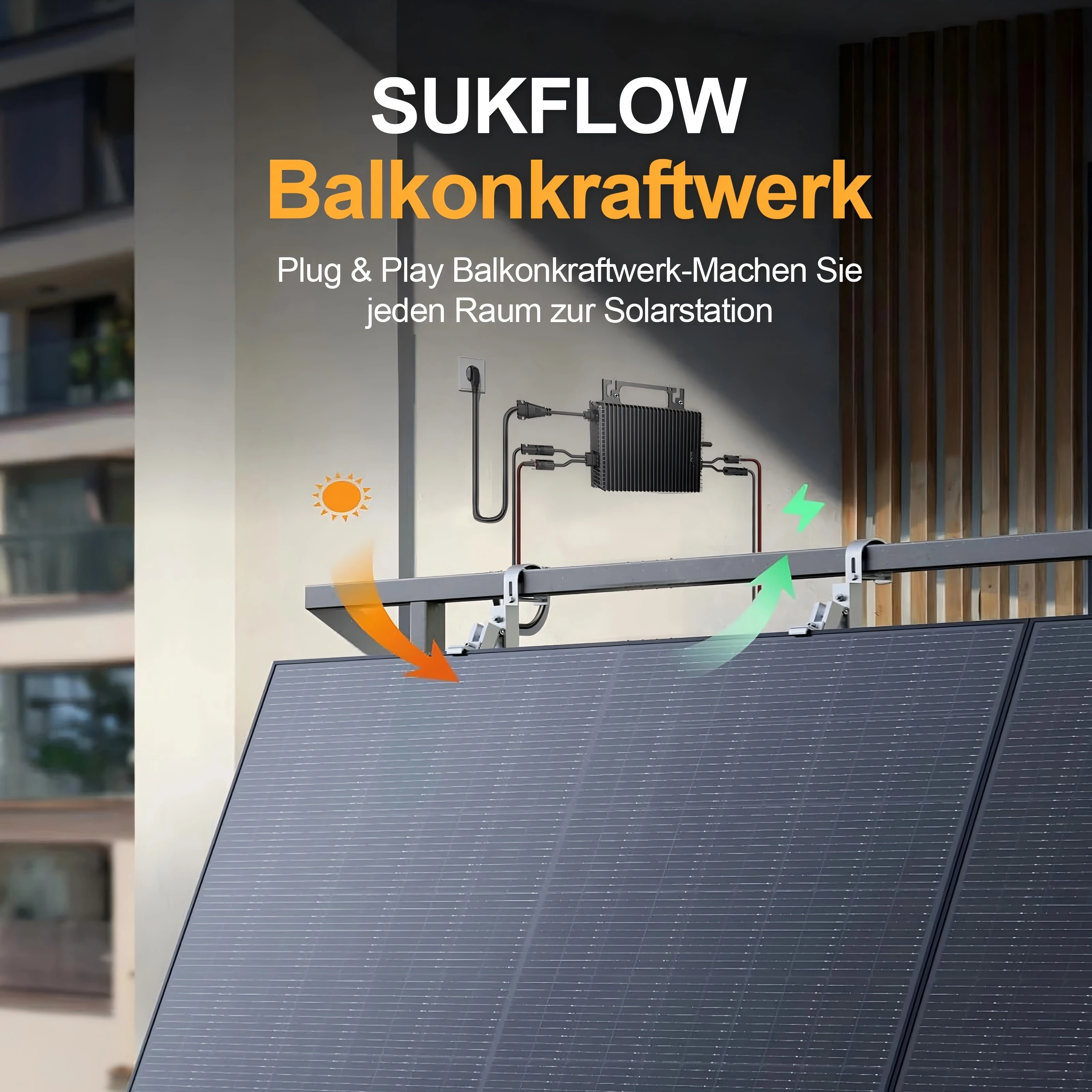 Microinversor SUKFLOW de Alta Eficiencia de 1200W: Solución Solar Conectada a la Red con MPPT Inteligente, Resistente al Agua IP67 y Conversión de Energía Confiable para Sistemas Residenciales y Comerciales
