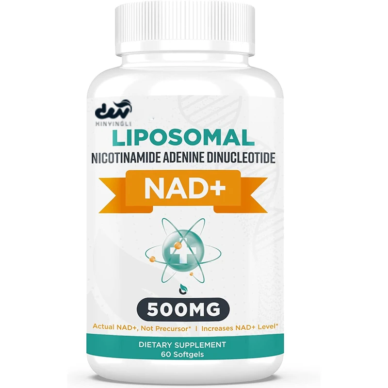 Liposomal NAD+suplemento 500mg, alta absorción, que contiene TMG, apoya la energía celular, envejecimiento saludable