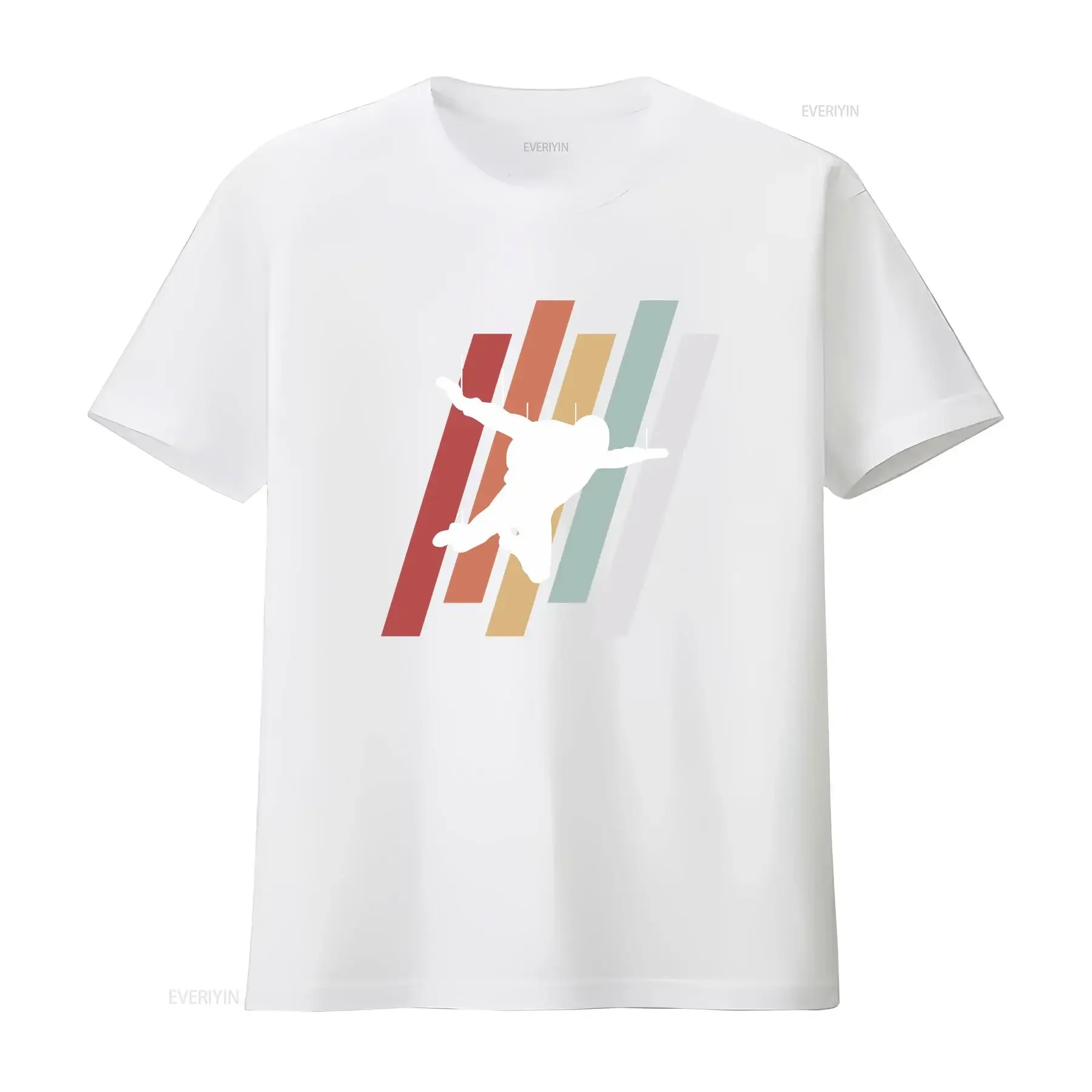 ريترو خمر Skydiver تي شيرت للرجل امرأة القفز بالمظلات المظلة عاشق خمر غسلها قليلا مصمم الملابس مريحة #4