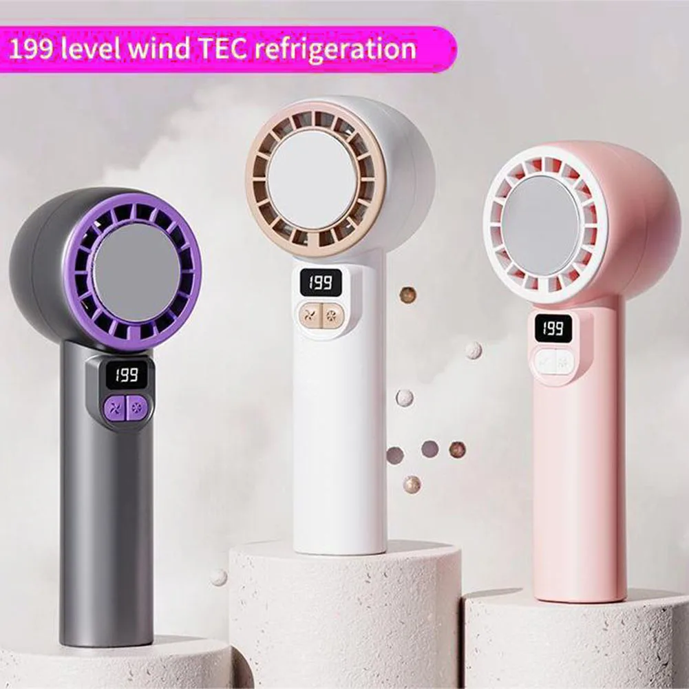 USB Rechargeable Fan Digital Display Fan Everyday Use Cooling Accessory Indoor And Outdoor Use For Outdoor Activities