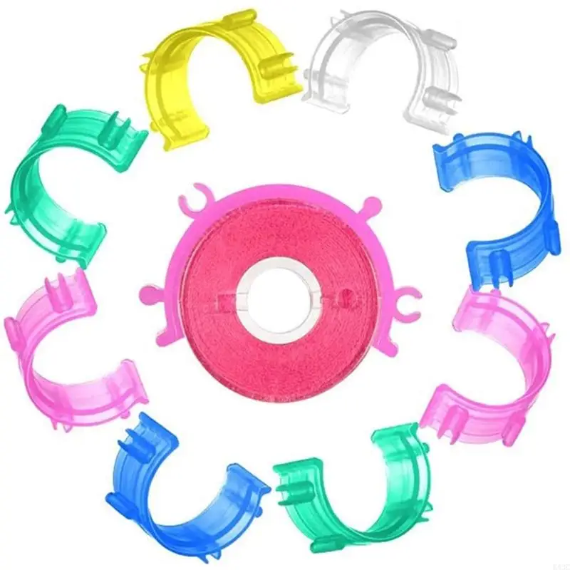 K43C 10/50/100Pcs Sewing Bobbin Small Clips Colorful Thread Spool Plastic Holder Clamps Sewing Machine DIY Tool