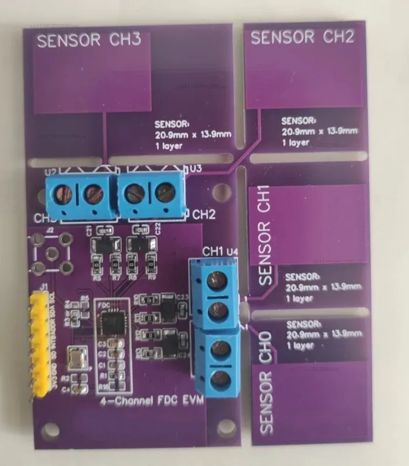 Fdc2214 Module Capacitance Sensor Electronic Design Competition Gesture Recognition Paper Counting Liquid Level Measurement