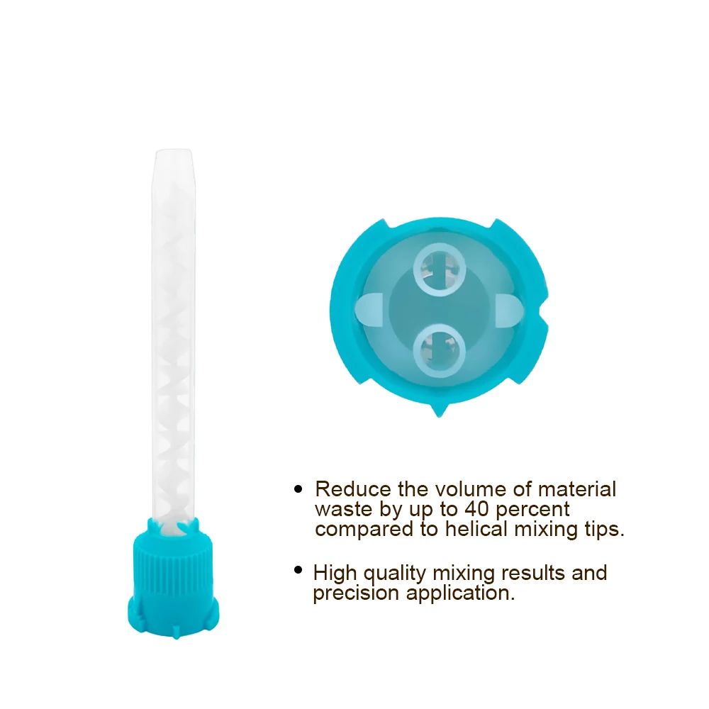 50/100Pcs Dental Mixing Tips Disposable Nozzles Head Impression Materials Silicone Rubber Conveying Head Mixing Tube Dentistry