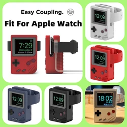 シリコンケースのiwatch充電器アップル腕時計8 7 6 5 4 3 se 45ミリメートル充電ドックデスクトップレトロゲームコンソールデザイン