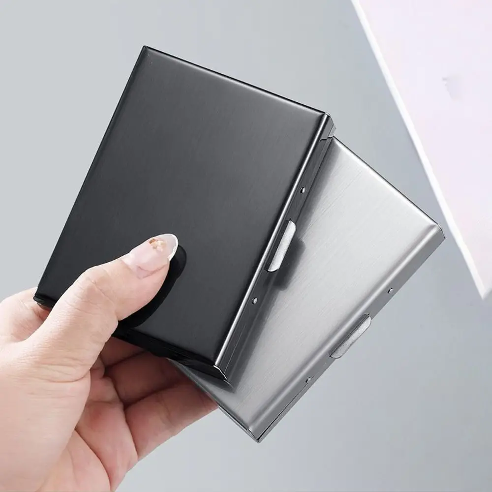 Fashion 6/10 Slots Credit Card Holder Stainless Slim ID Cardholder Anti RFID Metal Case Porte Carte Travel