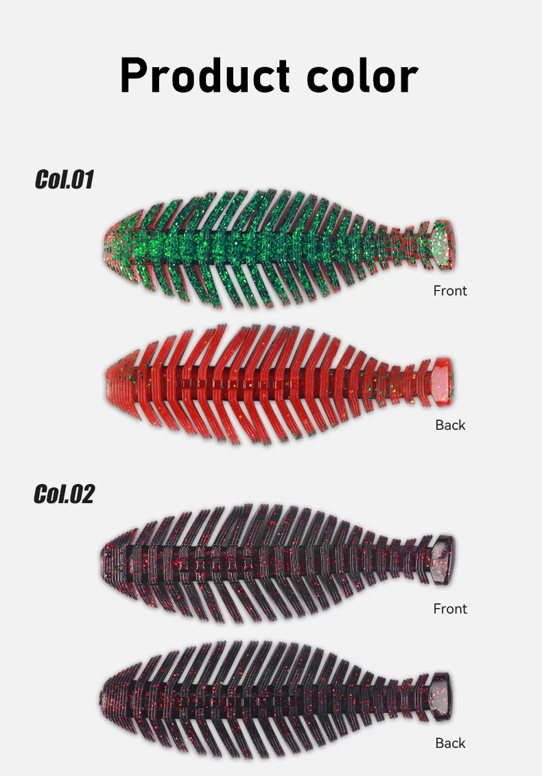 Kingdom Soft Lure 3 teile/beutel 95mm 12,5g PVC Soft Shad Köder Geruch Zugefügt Fett Künstliche T Schwanz VIBE Swimbait für Hecht Bass Angeln – Detail 10