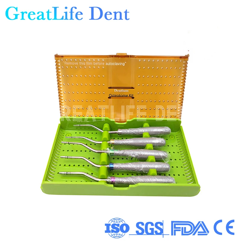 GreatLife Dent Dentium Osteotome Kit Dental Surgical Tool Implant Concave Removal Kit Osteotome Kit Dentium