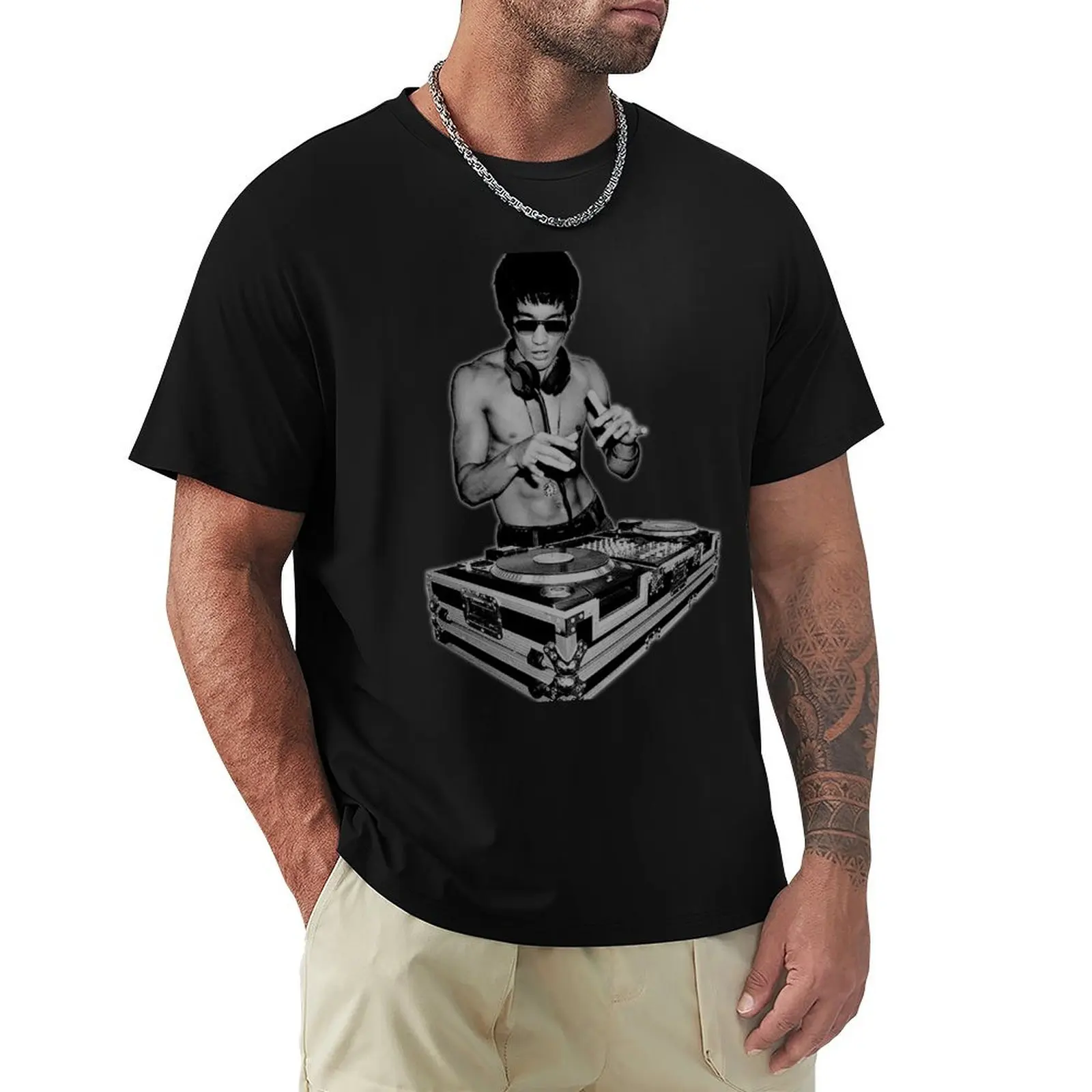 

Bruces Dj Vintage DeeJay Party Kung fu Fan Music Lover Shirt Classic T-Shirt sweat Aesthetic clothing tops t shirts for men