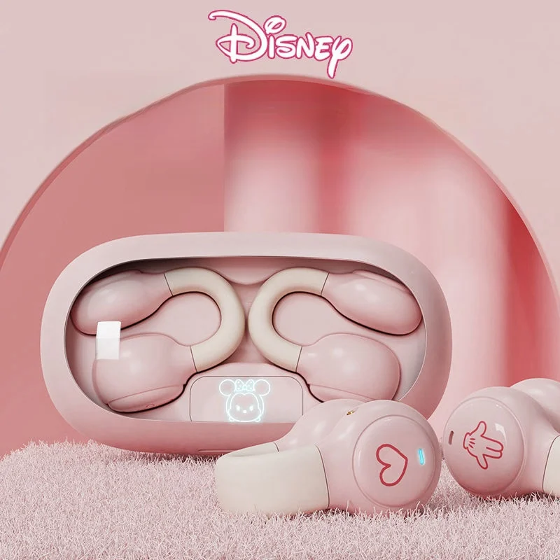 Disney Dn12 Clip-On Wireless Earphones Hifi Surround Sound Earclip Noise Canceling Gaming Sports Bluetooth Headset Gift