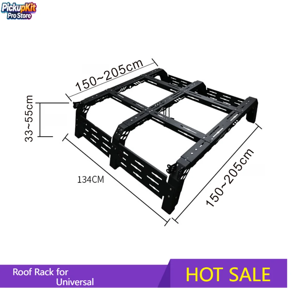

Универсальный усиленный багажник для пикапа (UTE) с грузоподъемностью 300 кг, из углеродистой стали, регулируемый, для внедорожников 4x4 и оверлендинга