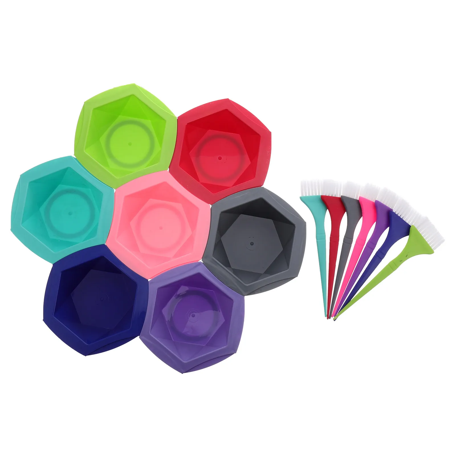 

Набор из 7 предметов для окрашивания волос: профессиональные многоразовые чаши и кисти для окрашивания, для салона и домашнего использования, легко моются, термостойкие, антистатические.