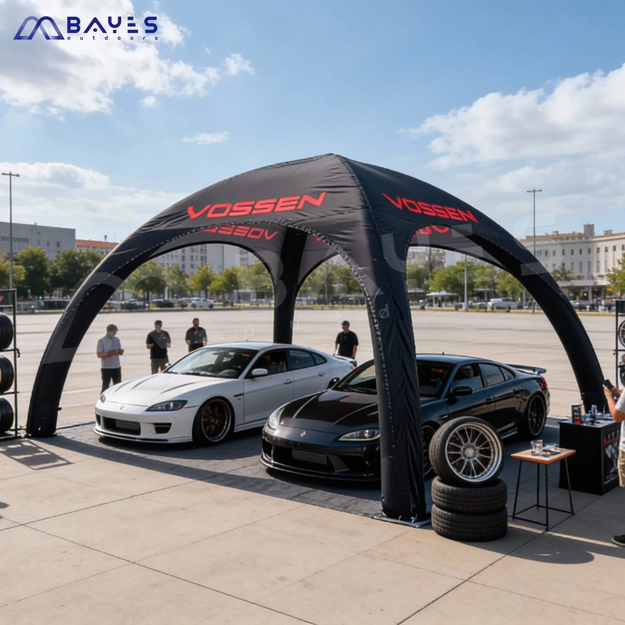 4 Seasons Extra Large Luxury 17.2 Square Meter Inflatable 10 Person Tunnel Joy Tent, Air Sealed Inflatable Canopy Gazebo Tent