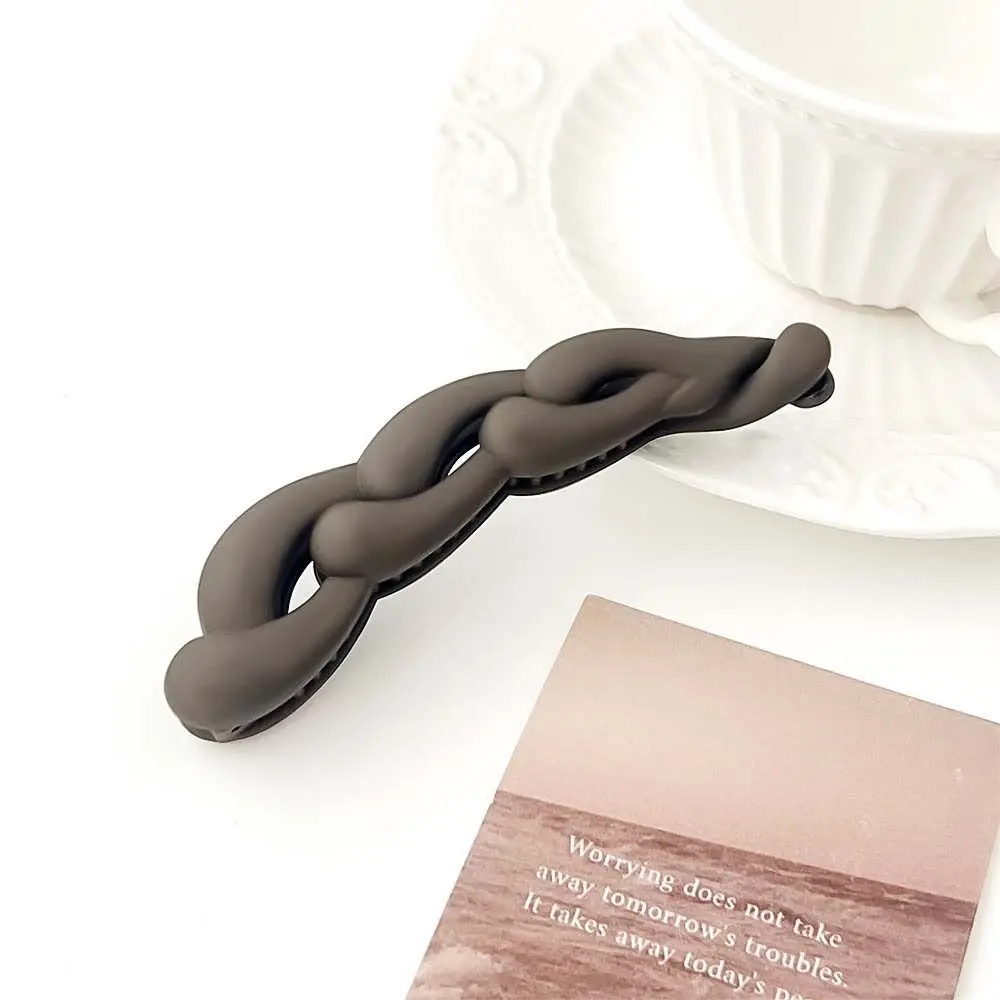 Simple Cross Plastic Banana Clip Frosted 10.5cm Hair Twist Hair Pin Solid Color Hair Claw Matte Hair Clip Crab Daily
