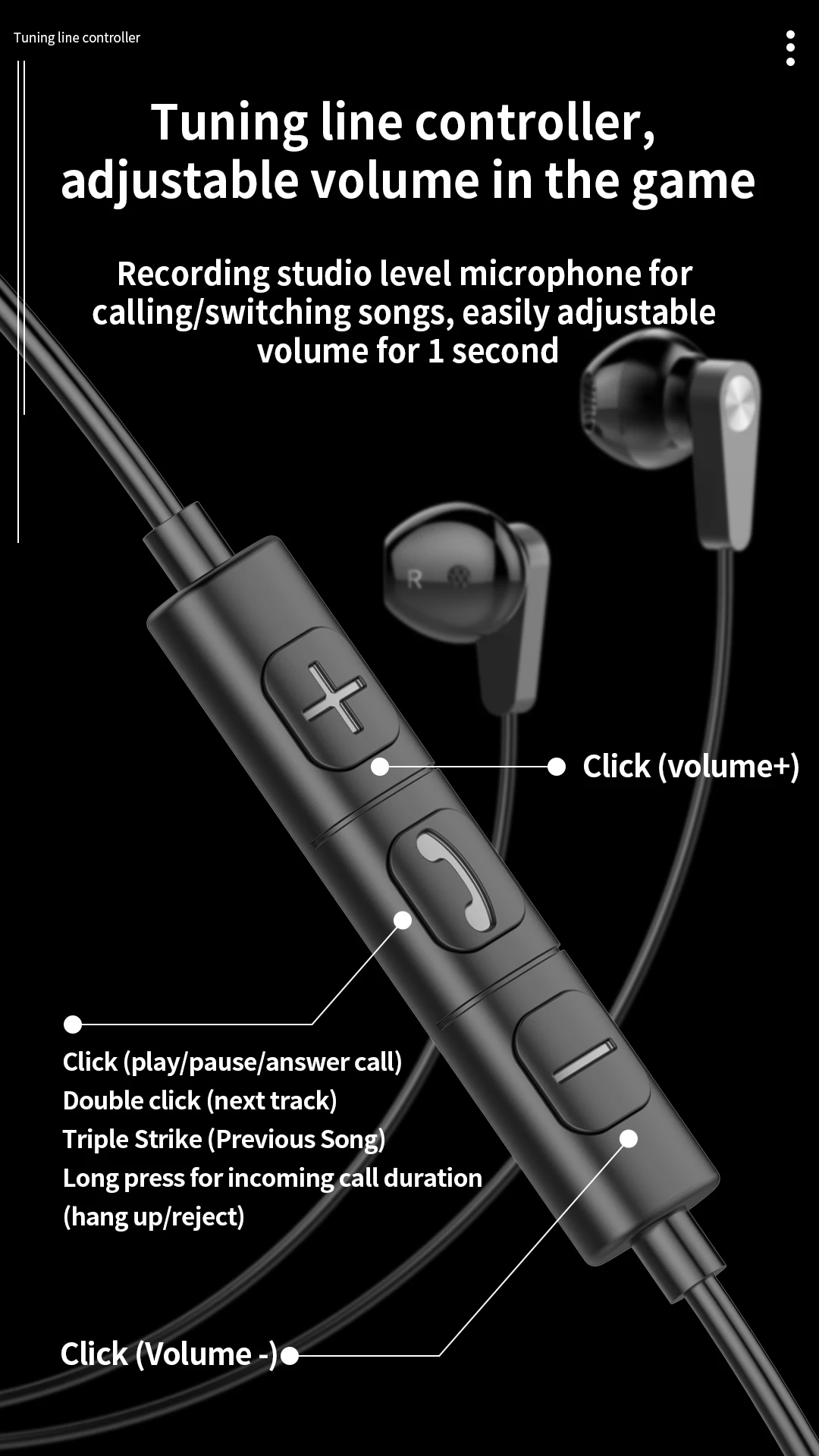 USB C Headphone For Samsung HiFi Dolby Audio In-ear Noise Cancelling Music Type C 3.5mm Wired Earbuds For Galaxy S25 S24 Ultra