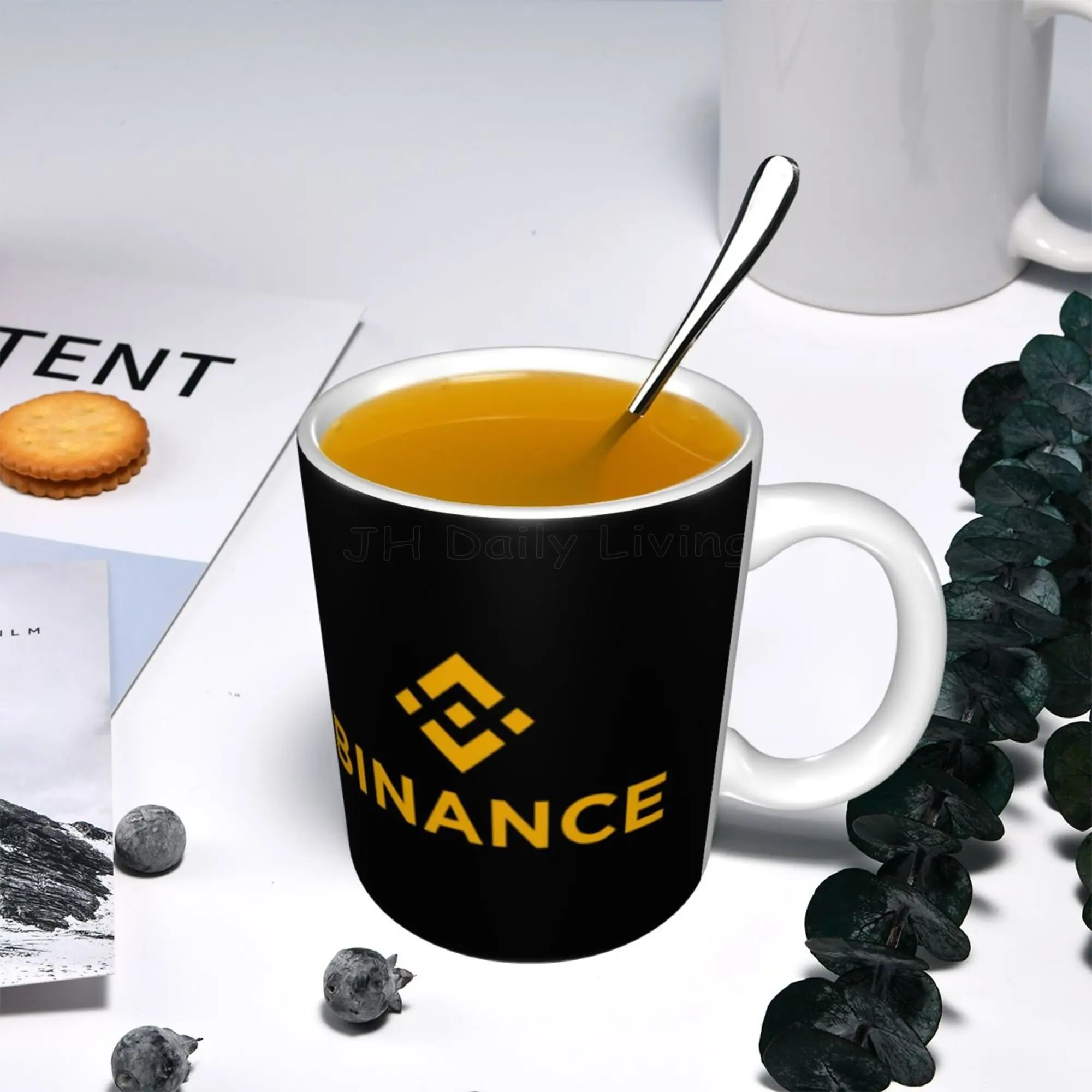 Binance Coin Crypto Miners Creative Coffee Cups 11 oz Fashion Ceramic Mug Tea Milk Cocoa Cup Unique Office Gift