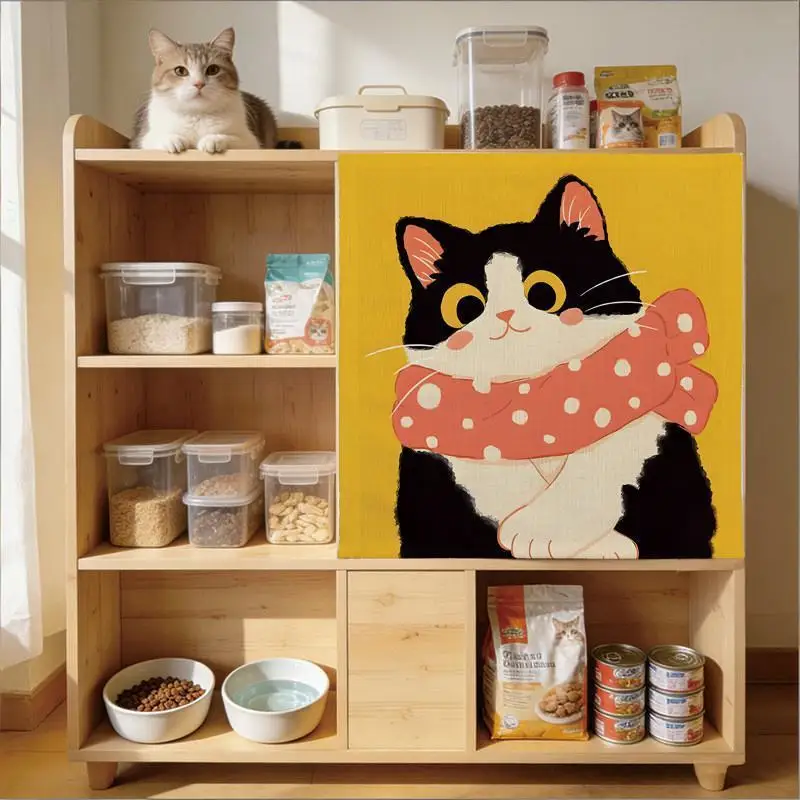 VIKAMA Anti-Cat Scratch Door Curtain Pet Toilet Privacy Hanging Cover for Cat House Decor