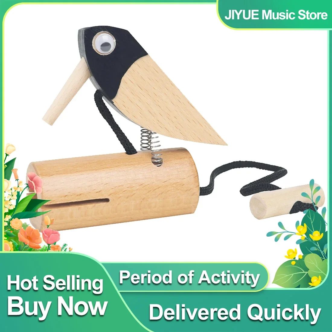 IRIN Orff Birdsong Birds Sound Cylinder Early Childhood Education Enlightenment Sound Effect Orff Musical Instrument Woodpecker