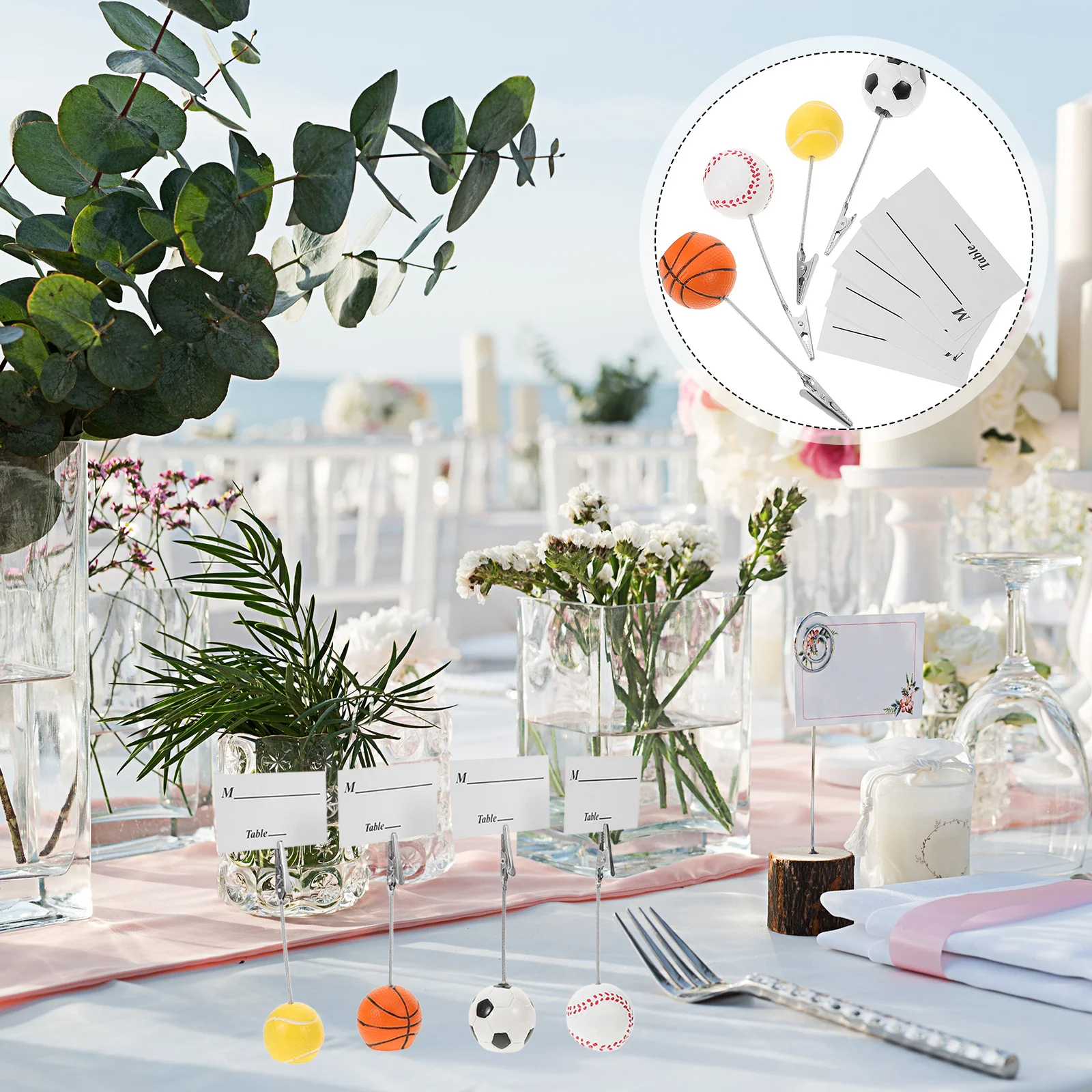 

4pcs Memo Clip Resin Strong Hold Table Number Holder For Wedding Menu Cards Picture Display Stand Name Card Holder Compact