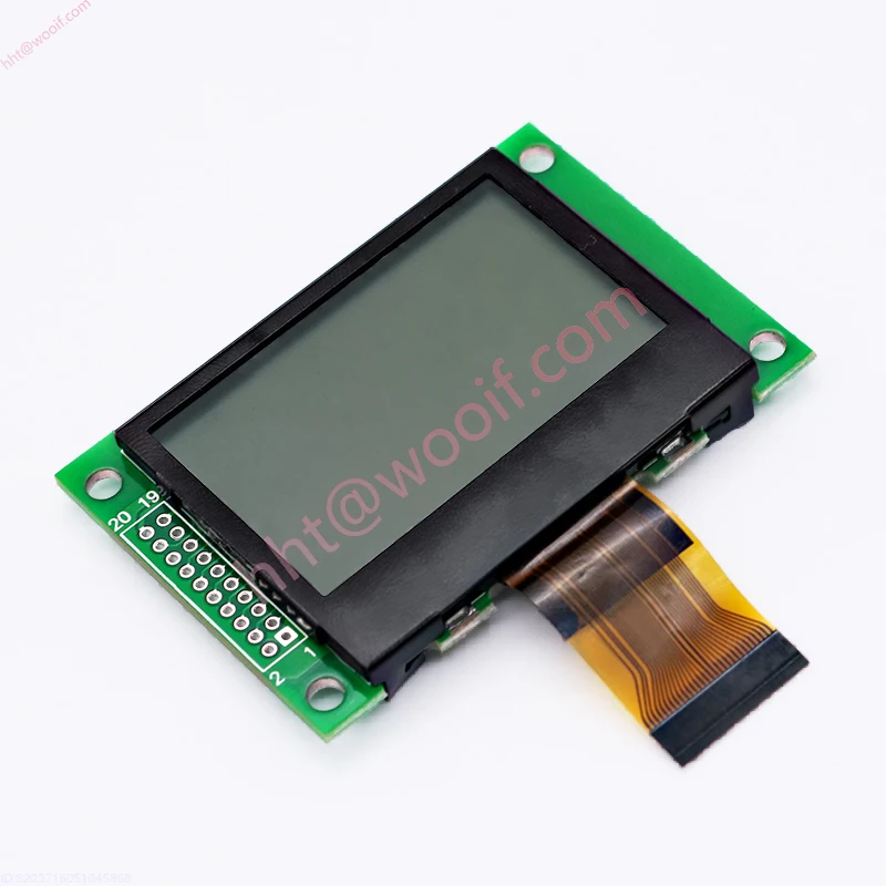 12864-29LCD Reflektierende Hintergrundbeleuchtung Kostenloses Punktmatrixmodul COG mit Eisenrahmen SPI Serieller Parallelanschluss ST7565R LCD-Bildschirm