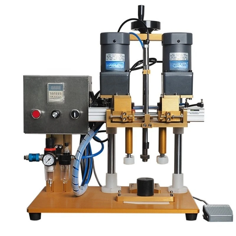 

Semi-automatic pneumatic desktop plastic bottle unscrew the lid sealing machine Screw sealing machine