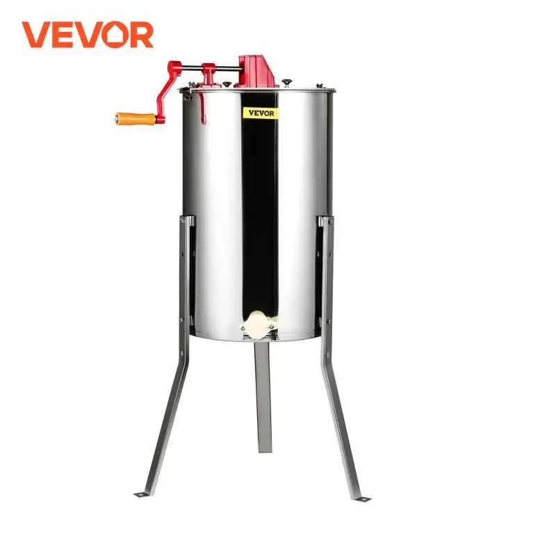 VEVOR Extracteur de Miel Manuel 3 Cadres Centrifugeuse Séparateur Miel Acier Inoxydable avec