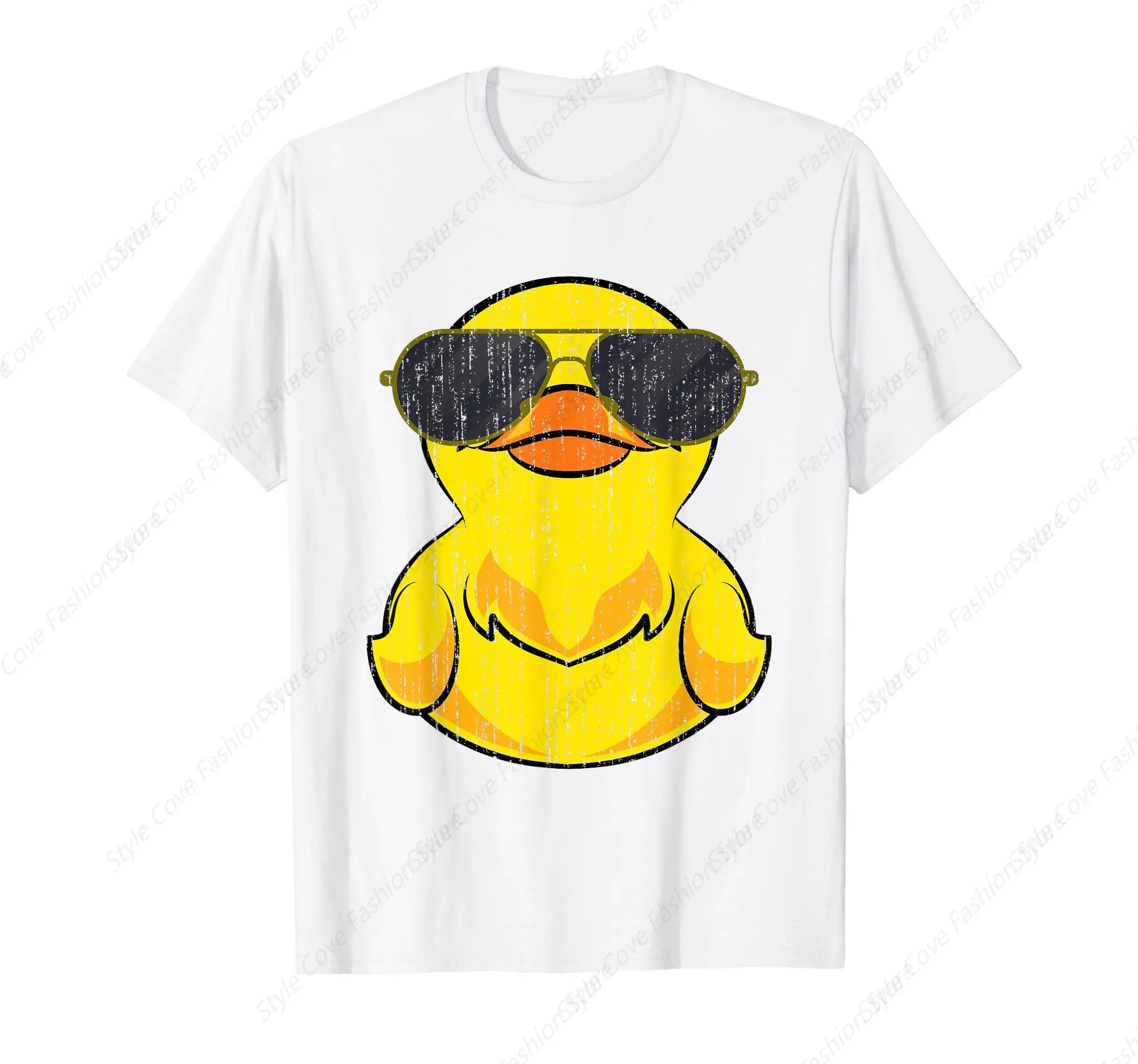 Cool Duck Sunglasses Duckling Funny Ducky Rubber Duck T-Shirt Summer Men's T-shirt Short Sleeved T-Shirt Streetwear Casual Tops