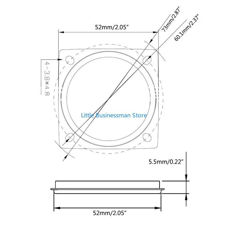 Schwarz Bass Passive Heizkörper DIY Lautsprecher Passive Membran Hohe Leistung Heizkörper Zubehör M76A – Detail 6