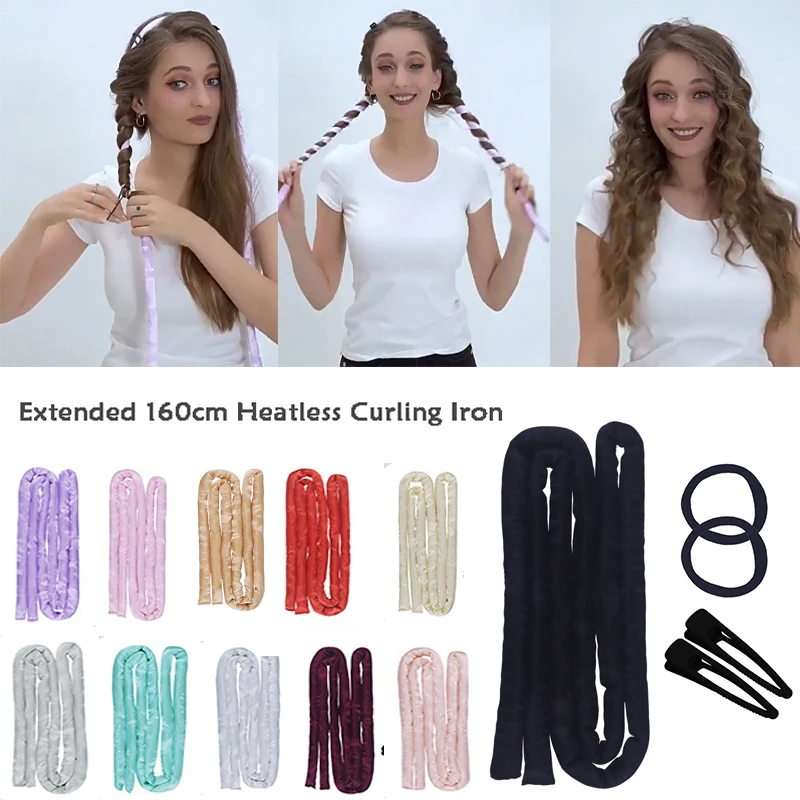 New Hair Curler No Heat Hair Curlers Rollers Heatless Sponge Extra Long Hair Tools Heatless Hair Curler Lazy Curly Hair Products