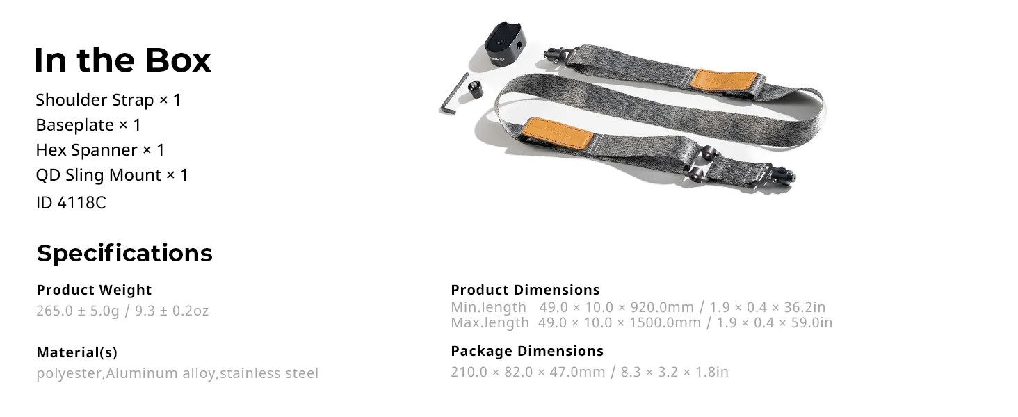 SmallRig RS3 RS4 Gewichtsreduzierender Schultergurt für Sling-Griff für DJI Gimbal Gürtel für DJI RS 4 / RS 3 Pro / RS4 Pro / RS 4 Mini – Detail 8