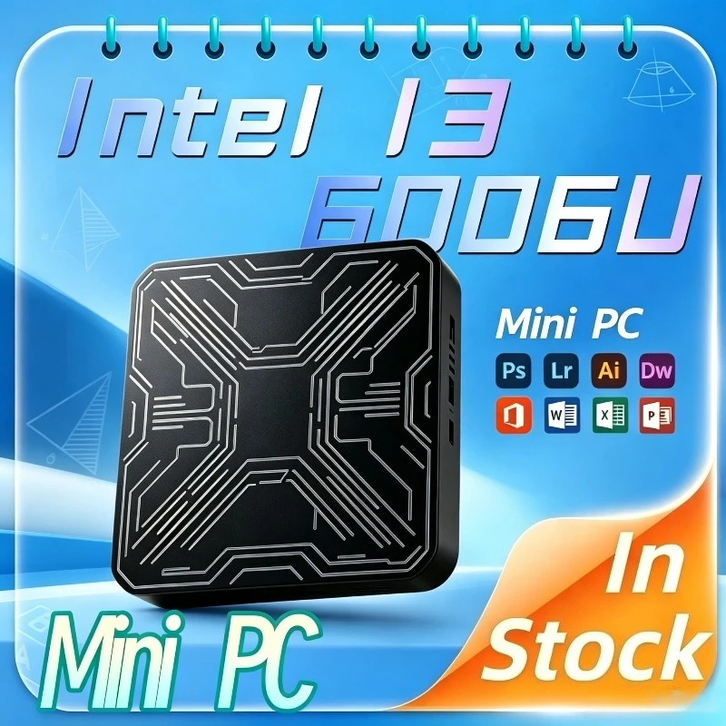 Intel Core i3-6006U High Performance Portable Mini PC Gamer Mini Computer 16GB RAM  1TB/2TB SSD 1000M Ethernet Gaming PC Desktop