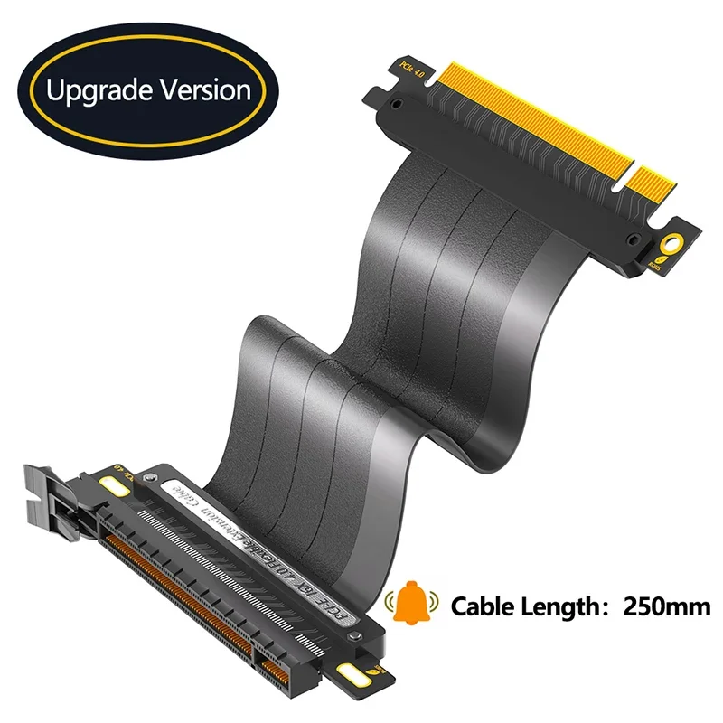 NEW PCI Express 4.0 16X Cable Video Card Extension Shielded Flexible 180° Mounting GPU Express Lossless PCIE 4.0 X16 Riser Cable
