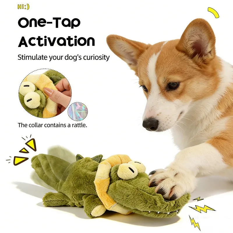 

Electric Plush Dog Toy Vibrating Ball Interactive Self-Entertainment Boredom Relief Automatic Sound USB Rechargeable Pet