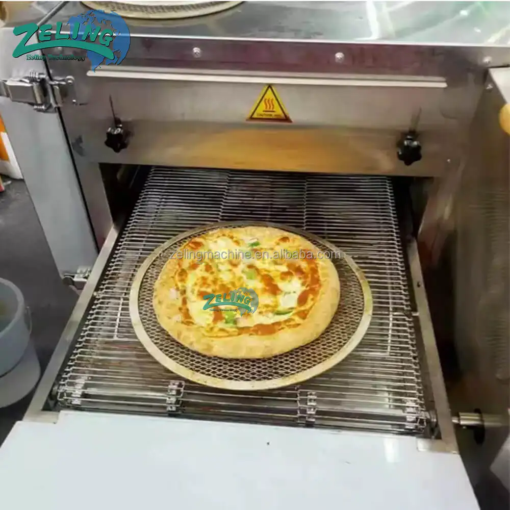 Electric Conveyor Pizza Oven Stainless Steel Commercial Tunnel Baking Machine Adjustable Speed Temperature Corn Fruit
