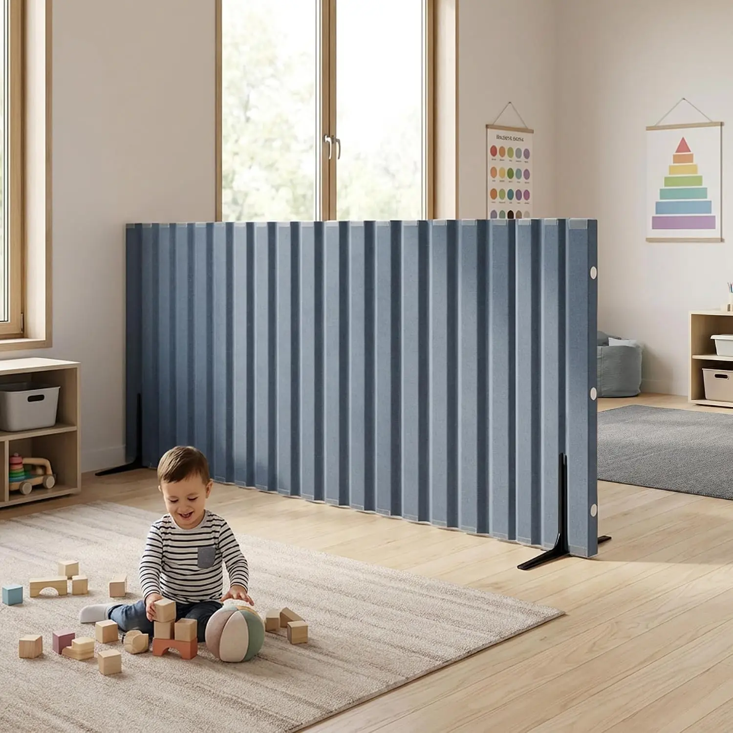 Acoustic Room Divider Panel, Grey, 48