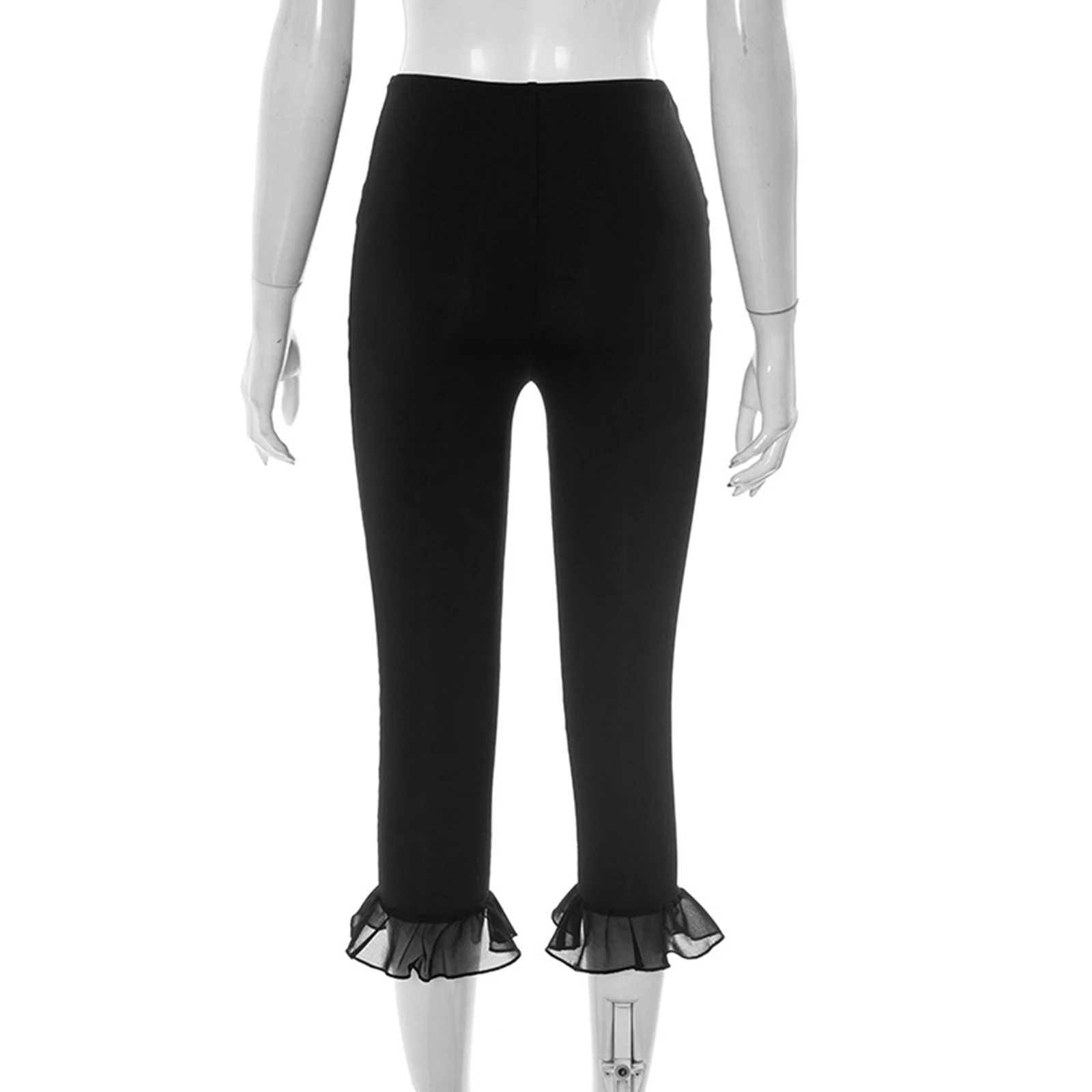 Buttery Soft Versatile Yoga Capri Pants for Women High Waisted Ruffle Leg Design Flattering V Shape Waist for Pilates Daily Wear
