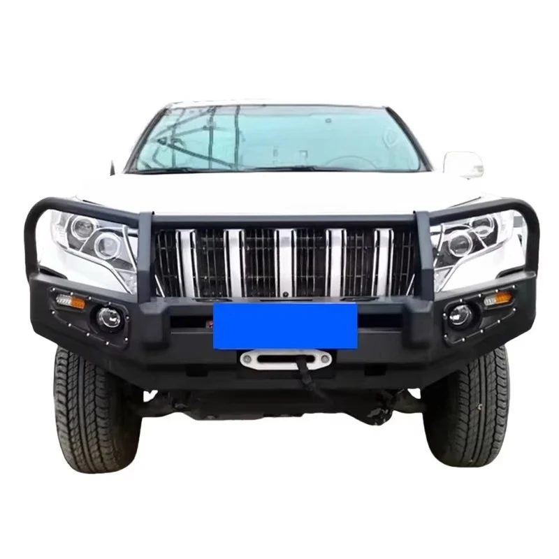 LC150 Steel Front Bullbar Bodykit for Land Cruiser FJ150 Prado 150 Pickup 4x4 Offroad Rear Upgrade with New Fog Light Cut-Outs 3