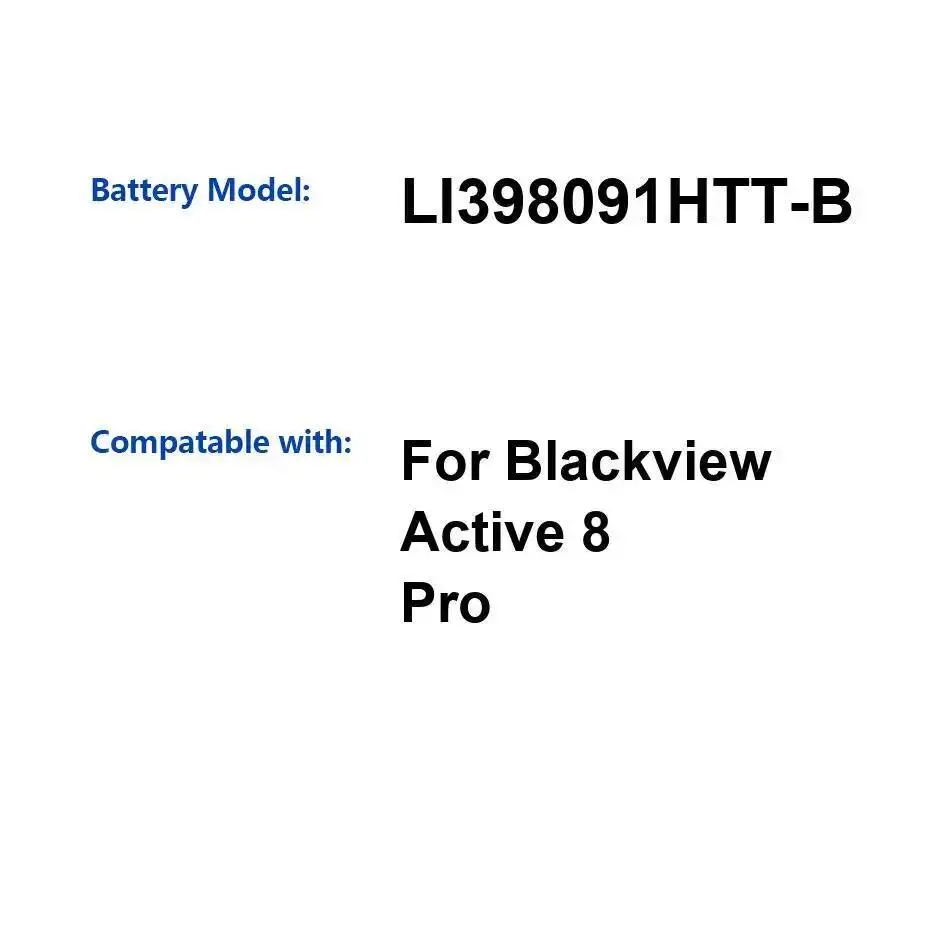 

Tablet Battery High Capacity 22000Mah LI398091HTT-B Stable For Blackview Active 8 Pro