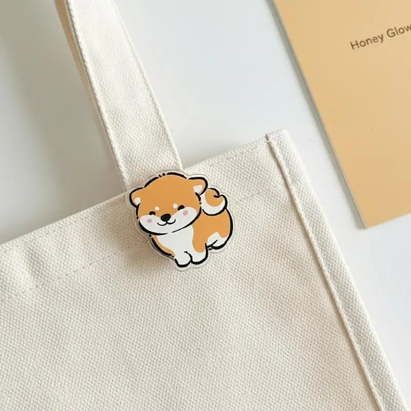 

6Pcs Cartoon Dog Cat Paper Clips – Acrylic Note Holder & Mini PP Clip, Office Binding & Photo Clip Stationery