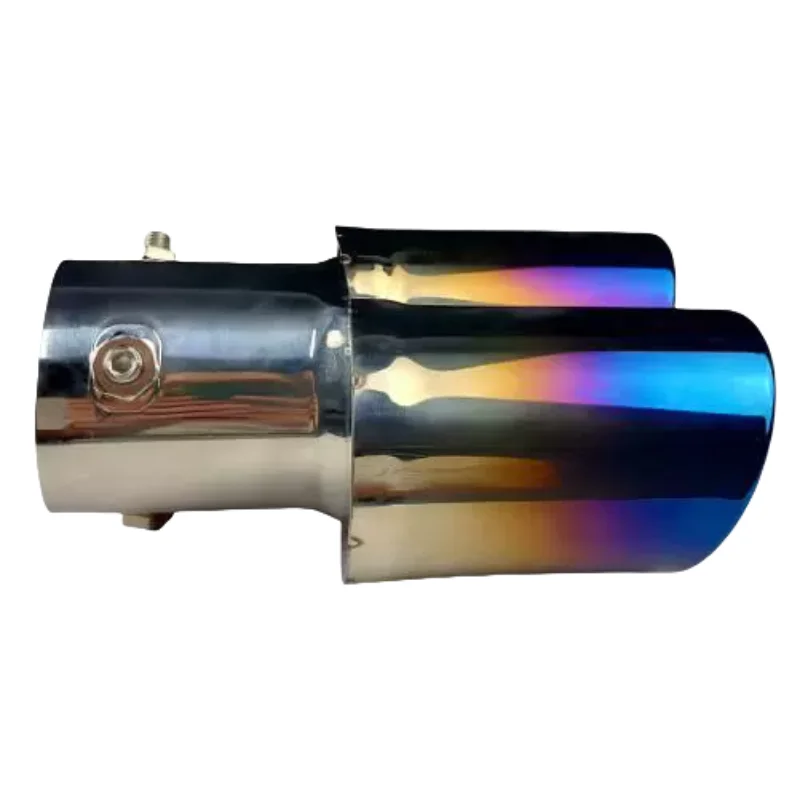 1 stücke Universal Auto Dual Outlet Auspuff Spitze Edelstahl Schwarz Auspuff Tipps Schalldämpfer Schwanz Doppel Rohr Rohr Tipps Auto zubehör