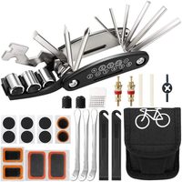 27 Pieces Bicycle Repair Kit, 16 in 1 Bike Multitool with Bike Tire Levers Hex Spoke Wrench, Portable Bike Tool Kit