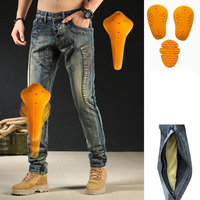 Kevlar blue Motorcycle riding jeans South Korea black Retro scooter Men Protection Racing Sports autocycle jeans Hi-036