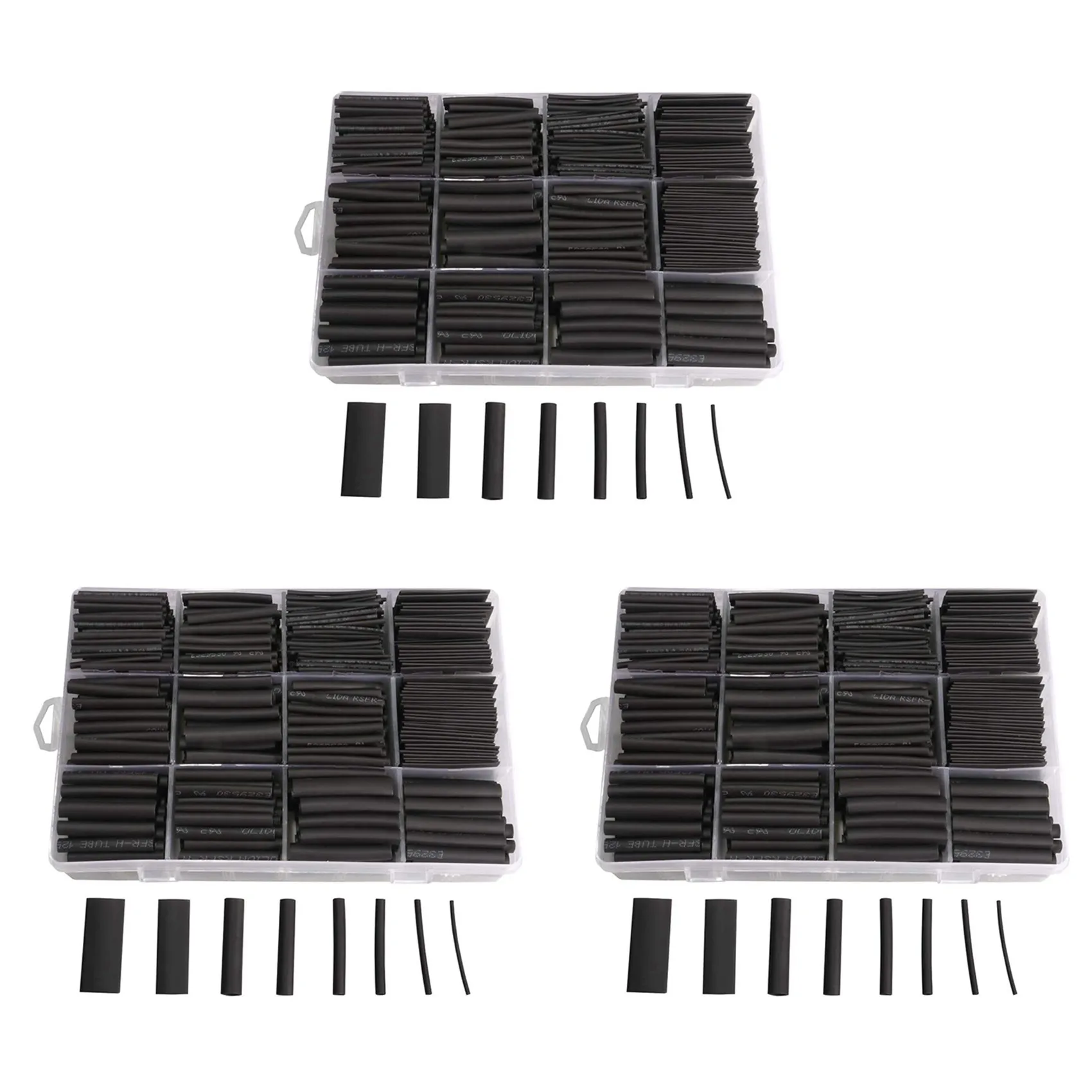 SEWS-1875Pcs Heat Shrink Tubing Kit Heat Shrink Tubes Wire Wrap Ratio 2: 1 Electrical Cable Sleeve Assortment With Case