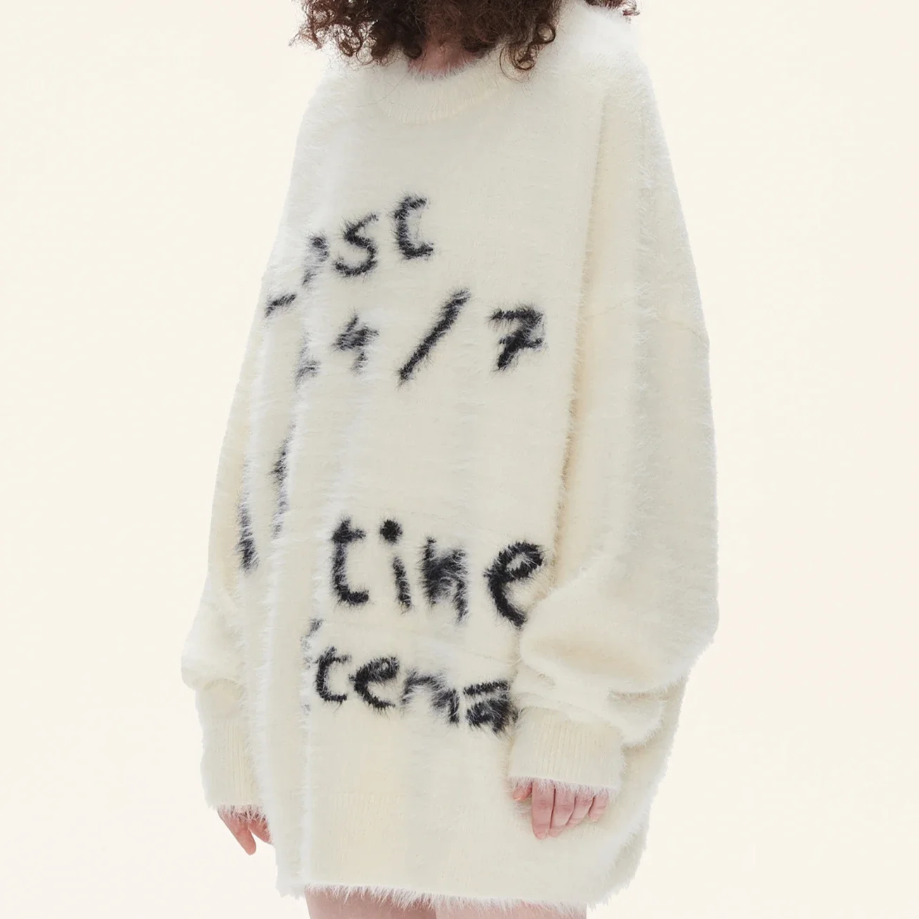 كنزات نسائية رقيقة مطبوعة بحروف فضفاضة حلوة يومية Жensky Svertores Bedeuşеarov خريف شتاء بلوفرات محبوكة مترهل